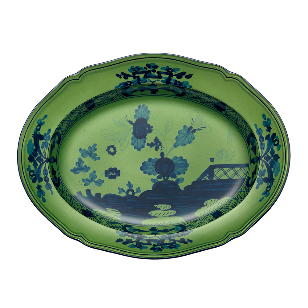 Oriente Italiano Oval Flat Platter - Malachite