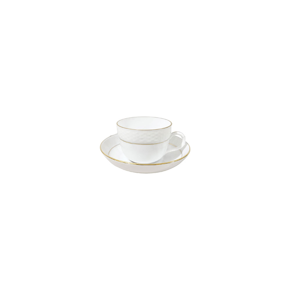 Tazza Con Piattino ASA Kolibri – Porcellana Bianca, 250 Ml, Adatta A Microonde E Lavastoviglie