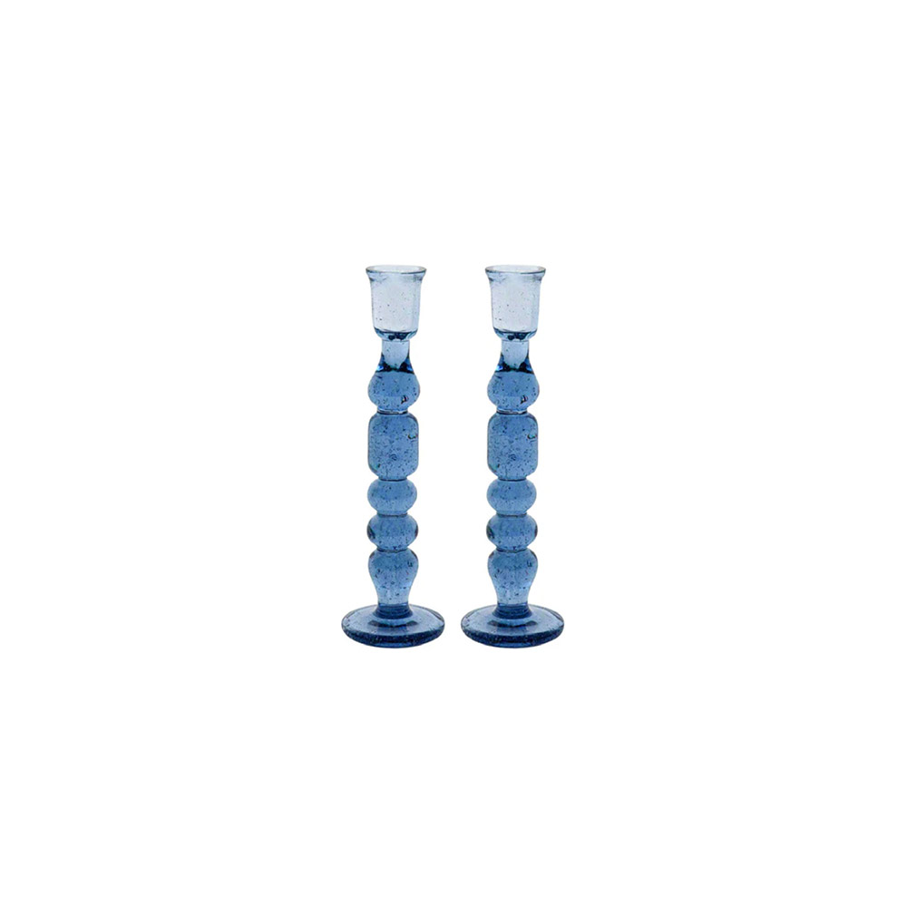 Provence 9" Candlestick S/2 - Chambray