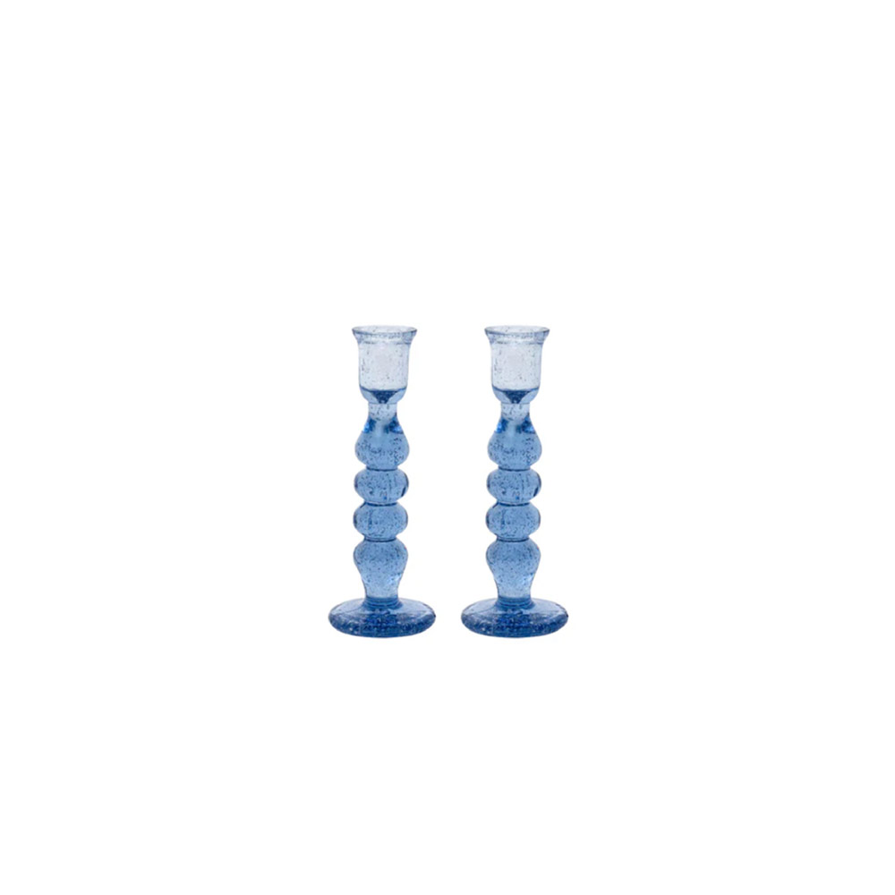 Provence 7" Candlestick S/2 - Chambray