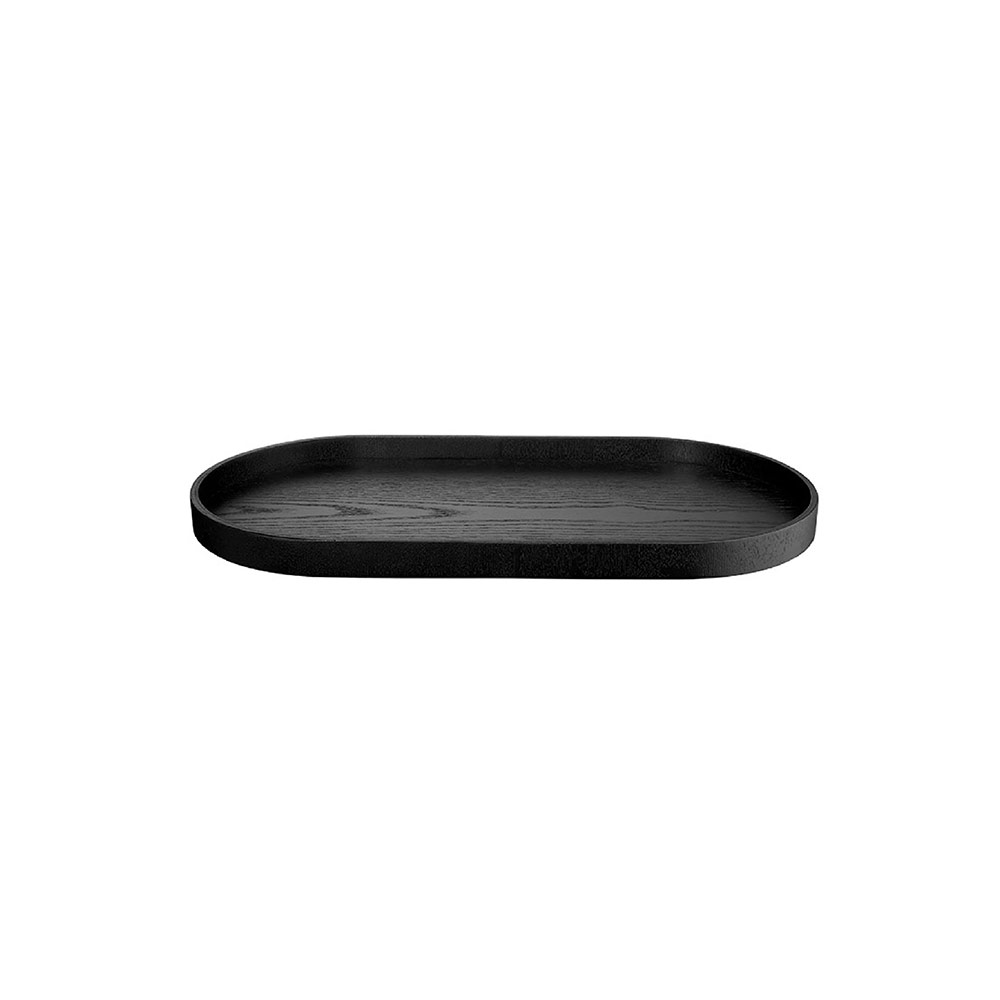 Tray Oval Black Medium