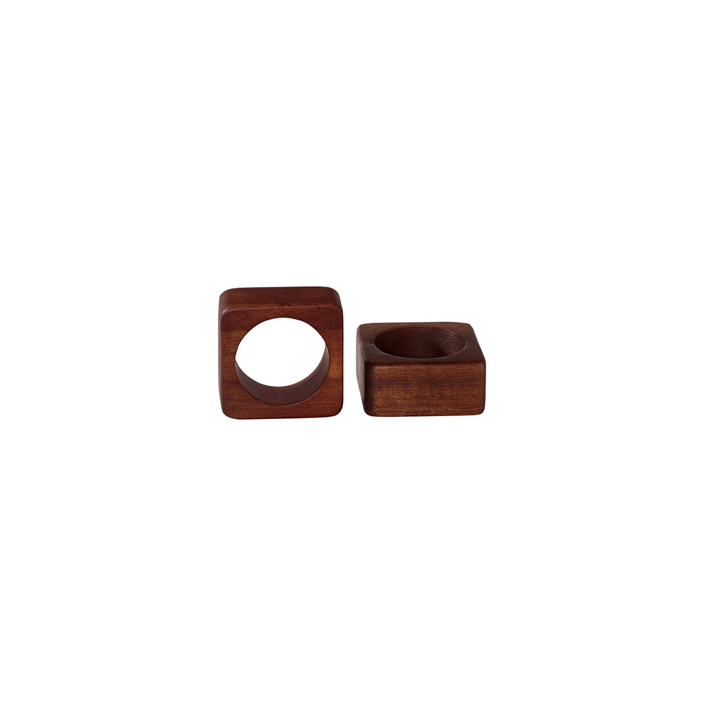 Napkin Rings Square Plain S/2