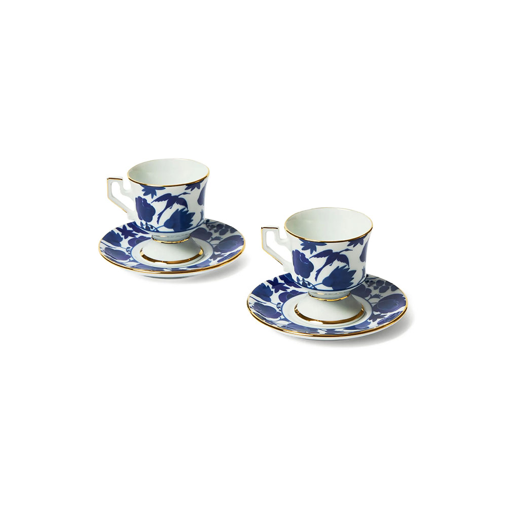 Wildbird Blue Espresso Cup S/2