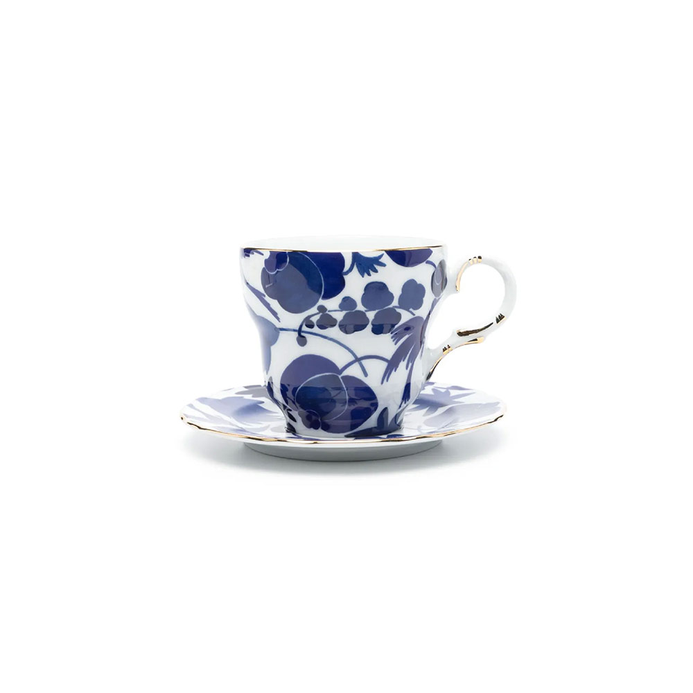 Big Mama Mug/Saucer Wildbird Blu