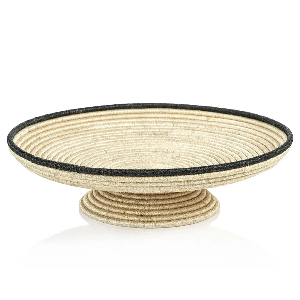 Martigues Coiled Abaca Footed Large Bowl