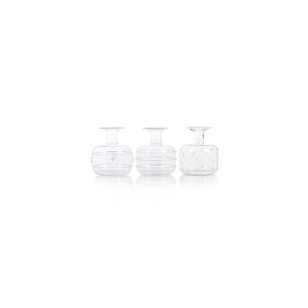 Unique Glass Vases Assorted S/3