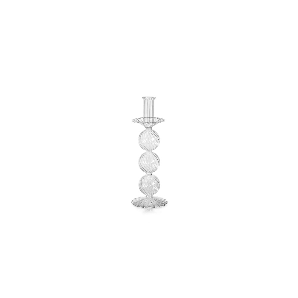 San Marco Swirl Glass Taper Holder Medium