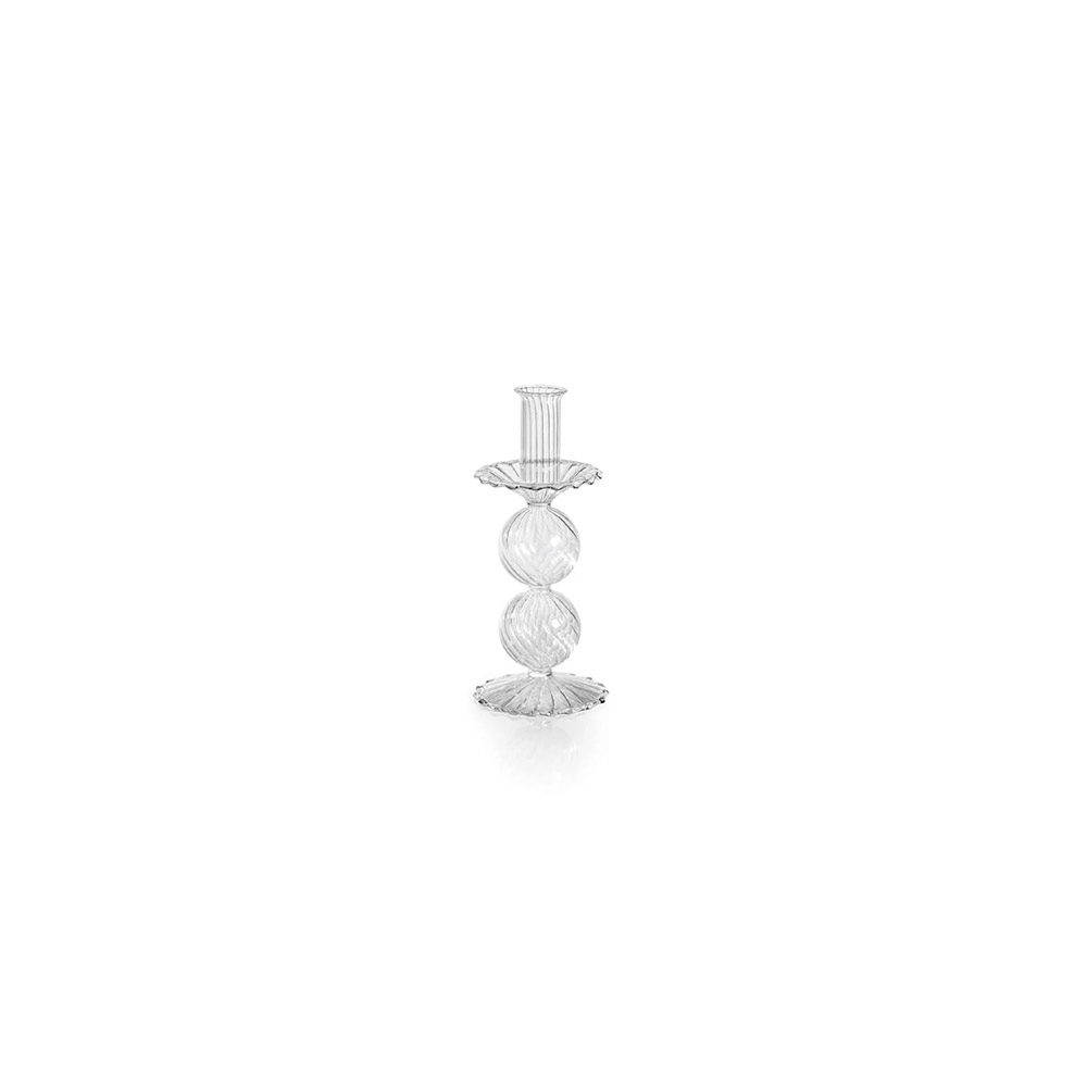 San Marco Swirl Glass Taper Holder Small