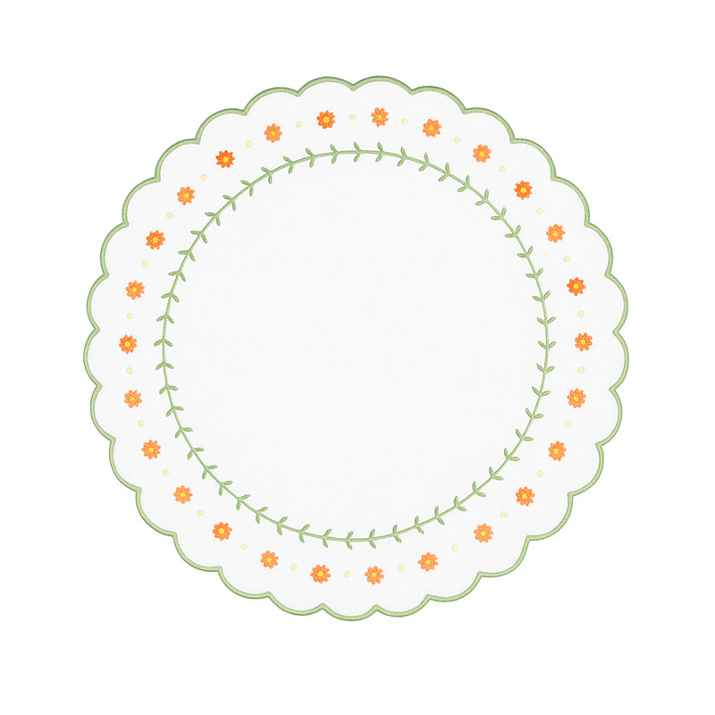 Margaridas Placemat Orange S/12
