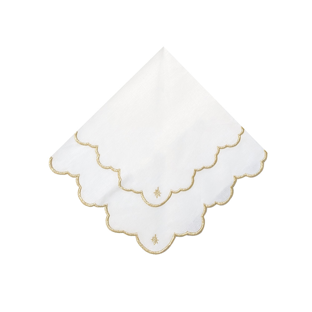 Safira Napkin White Gold S/12