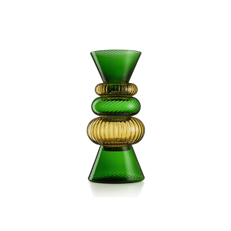 Issey Set of 5 Bowls - Green/Ambar
