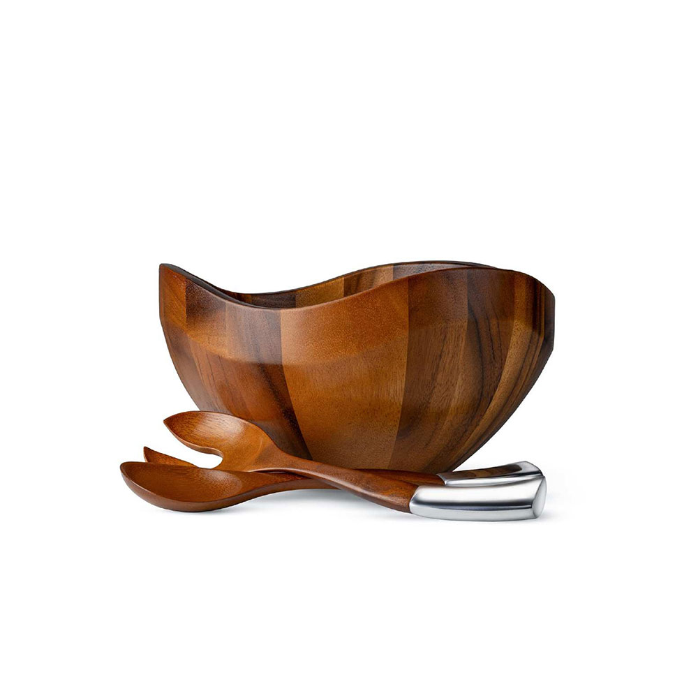Billow Salad Bowl w/Servers
