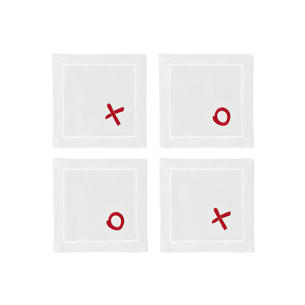 Xoxo Cocktail Napkins S/4