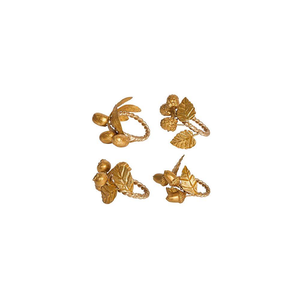 Forest Walk Leaf Napkin Ring S/4