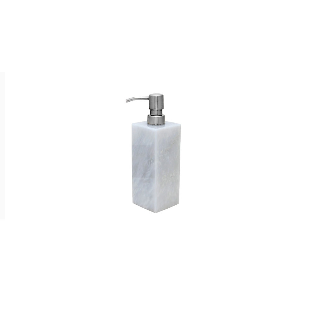 Marble Soap Dispenser Pearl White