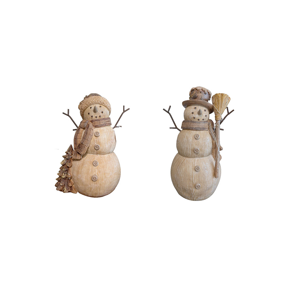 Resin Led Musical Snowmen S/2