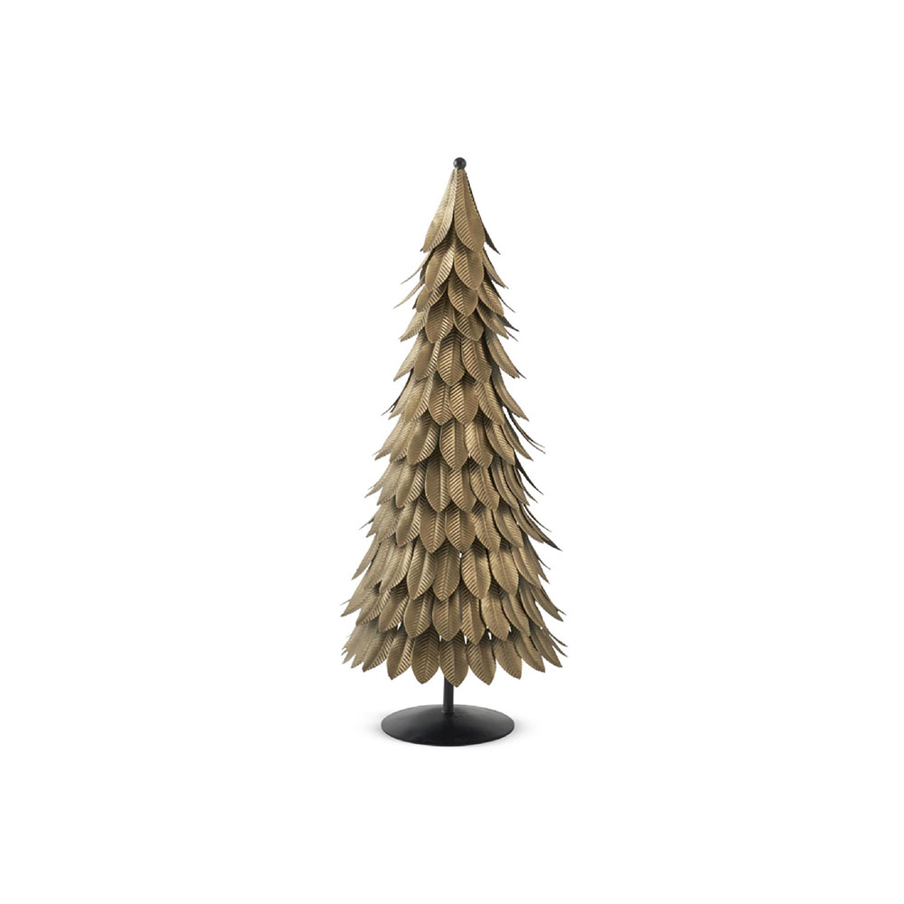 Gold Leaf Metal Christmas Tree