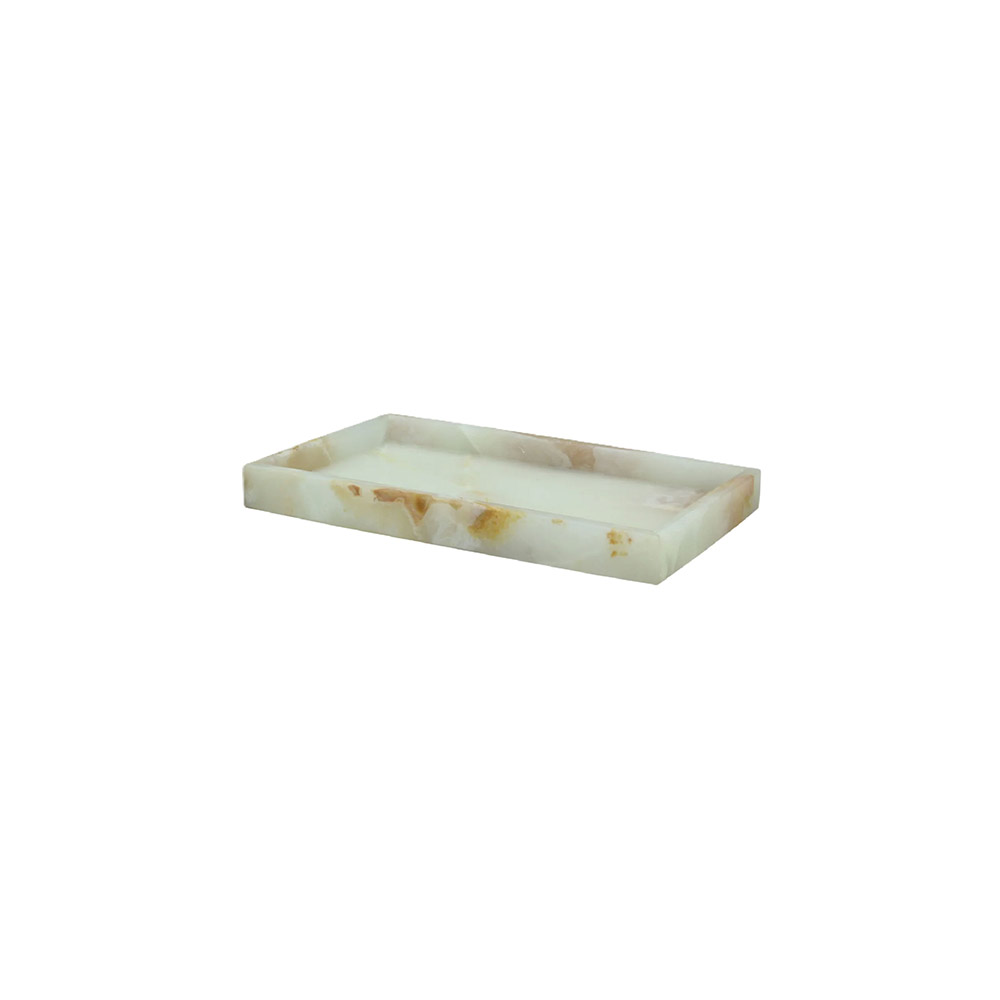 Marble Small Vanity Tray - Light Green Onyx