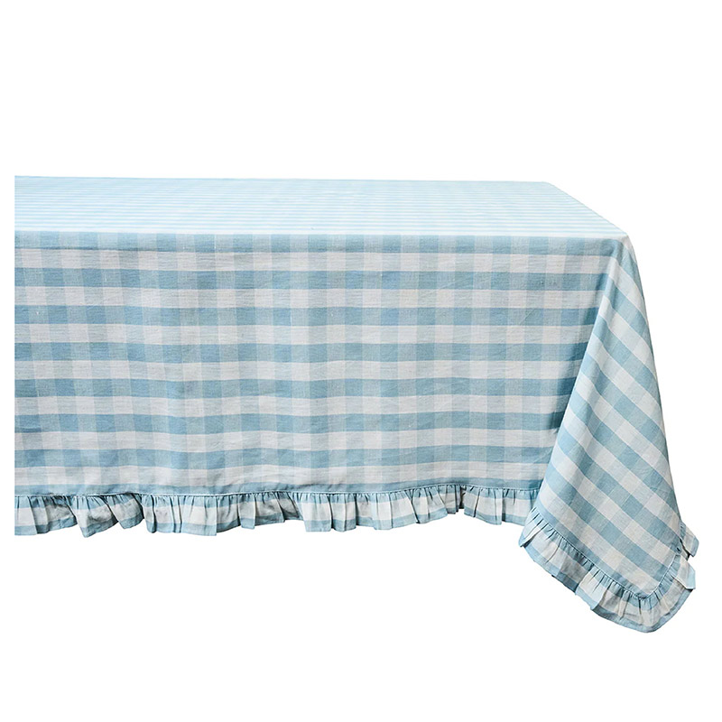 Gingham Ruffle Tablecloth