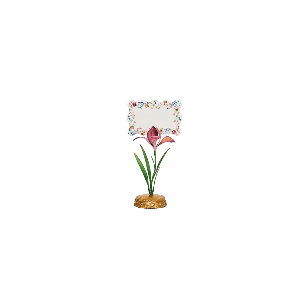 Meadow Walk Iris Place Card Holder - Pink