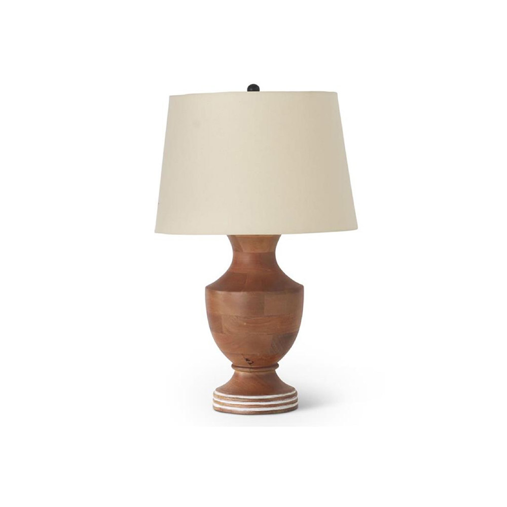 Wood Urn Lamp