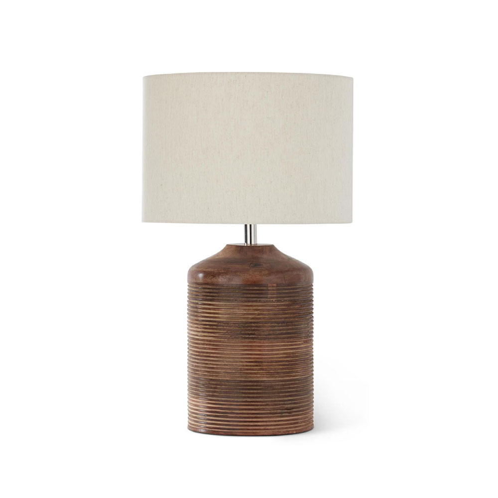 Barrel Lamp Grooved Dark Mango
