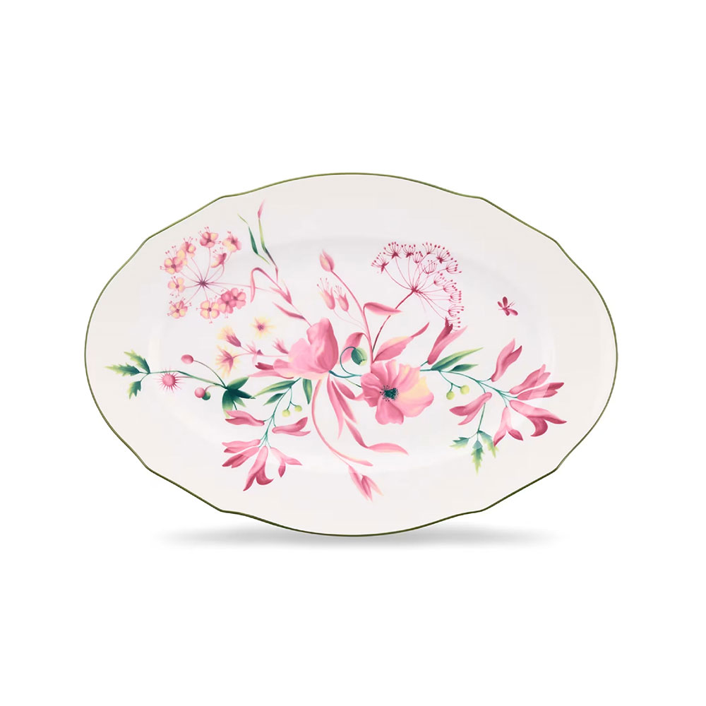 Florenza Malva Oval Platter Bianco