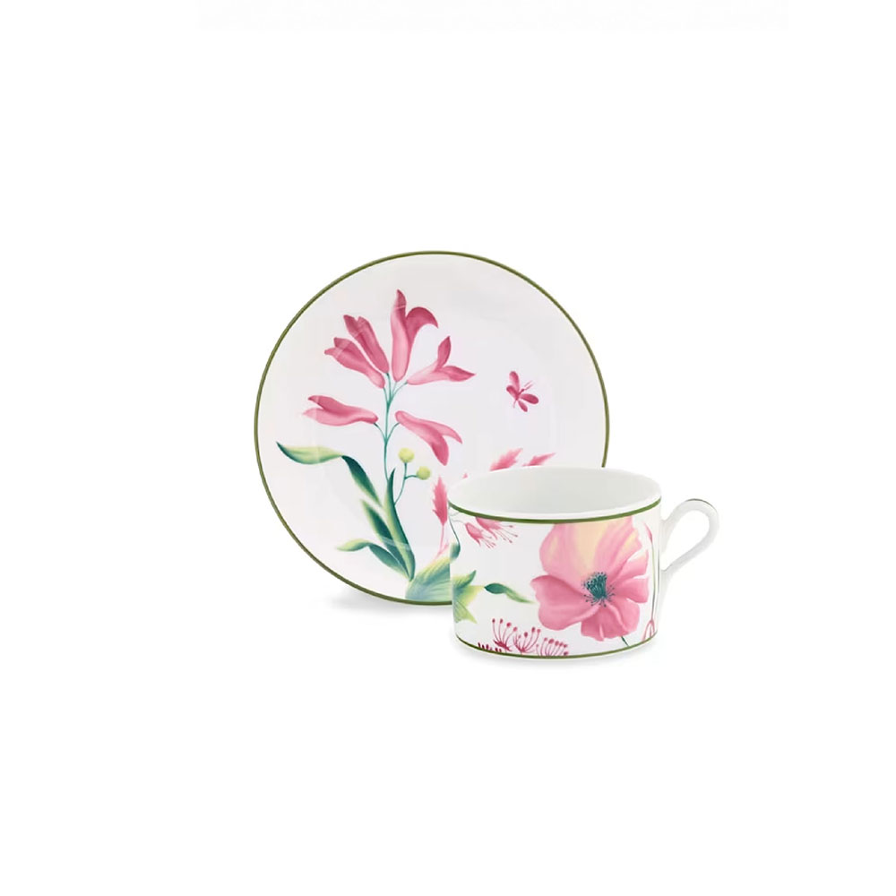Florenza Tea Cup+Saucer Malva S/2