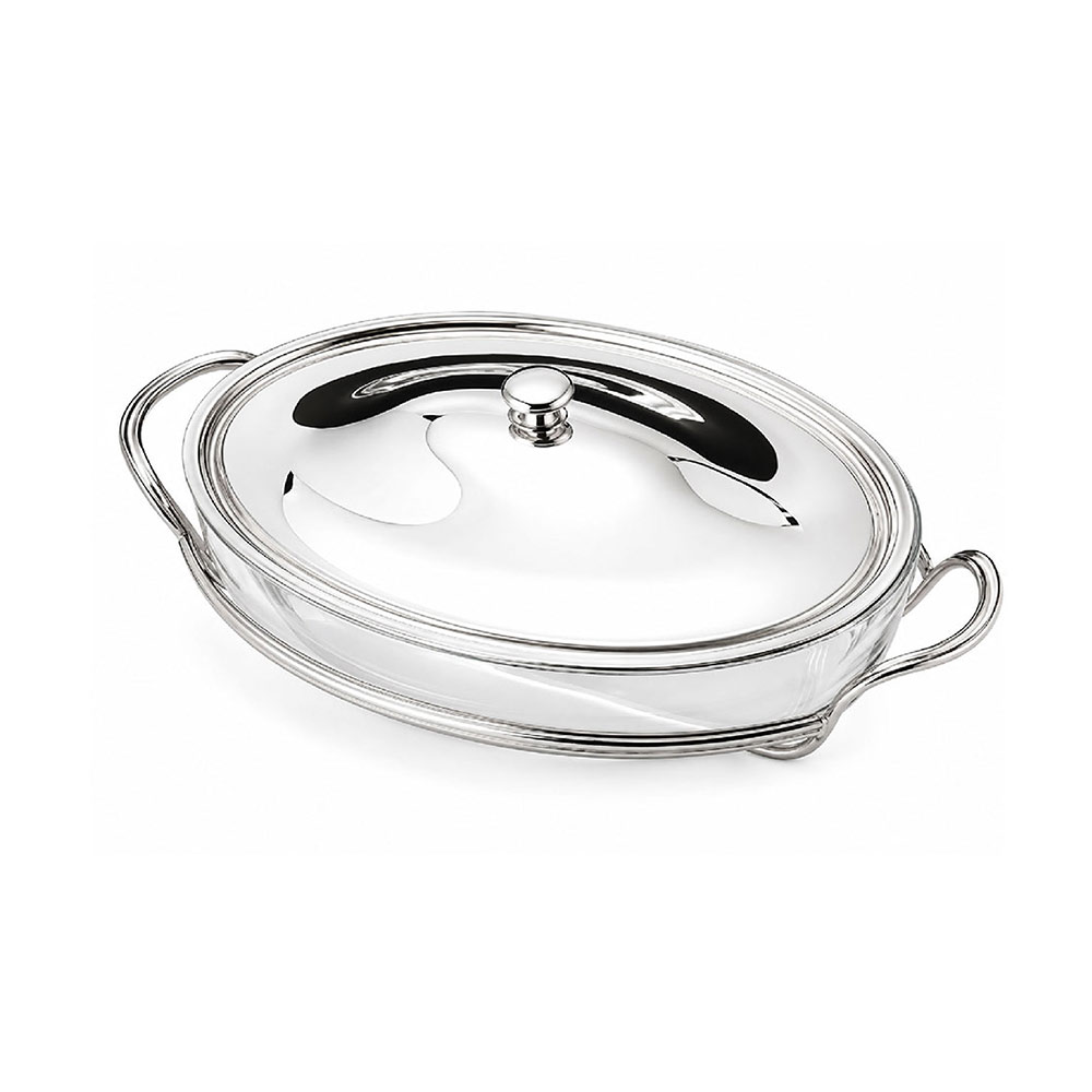 Oval Baker w/Cover 3qt