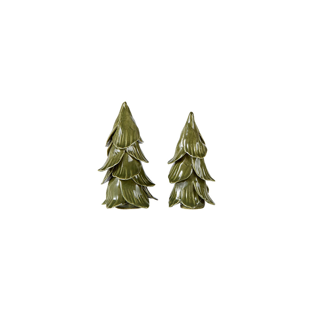 Green Crmc Xmas Trees -S/2