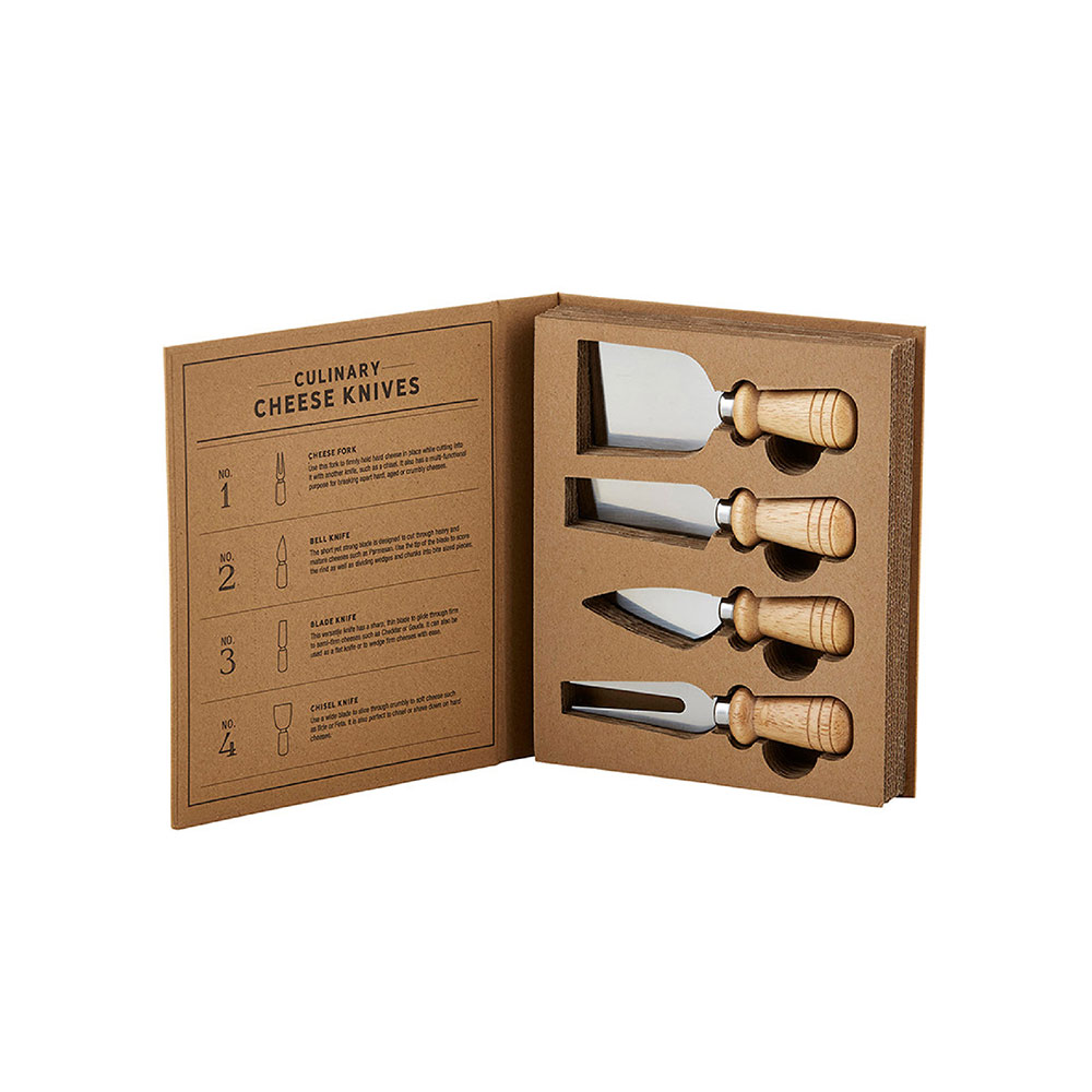 Cardboard Book - Cheese Knives