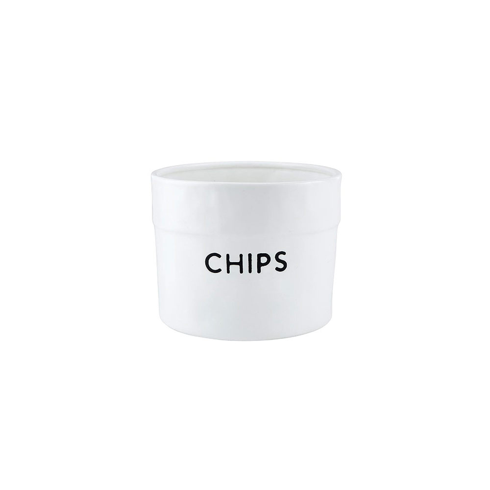 White Lg Ceramic Bag - Chips