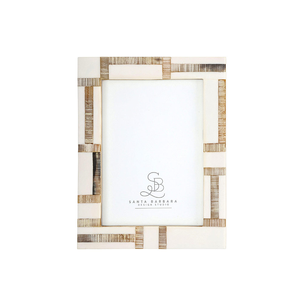 Wht Horn Pt Frame W/ 5x7