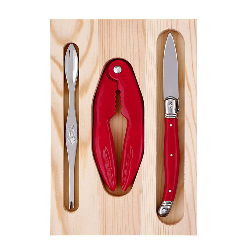 Seafood Tools In Wood Tray-S/6