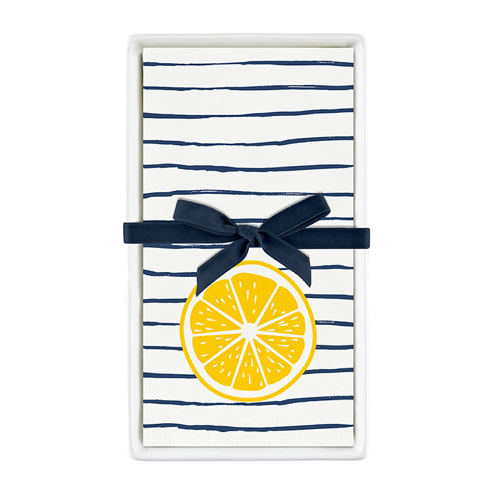 Guest Napkin Tray-StripeLemon