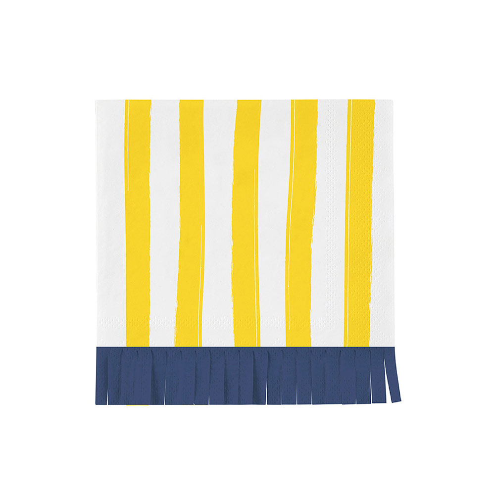 Cocktail Napkin-YellowStripes