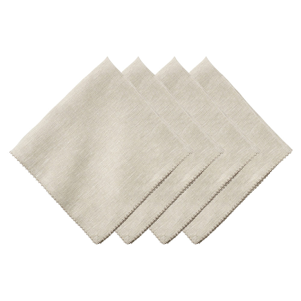 Berry Scaloped Napkin S4 Natur