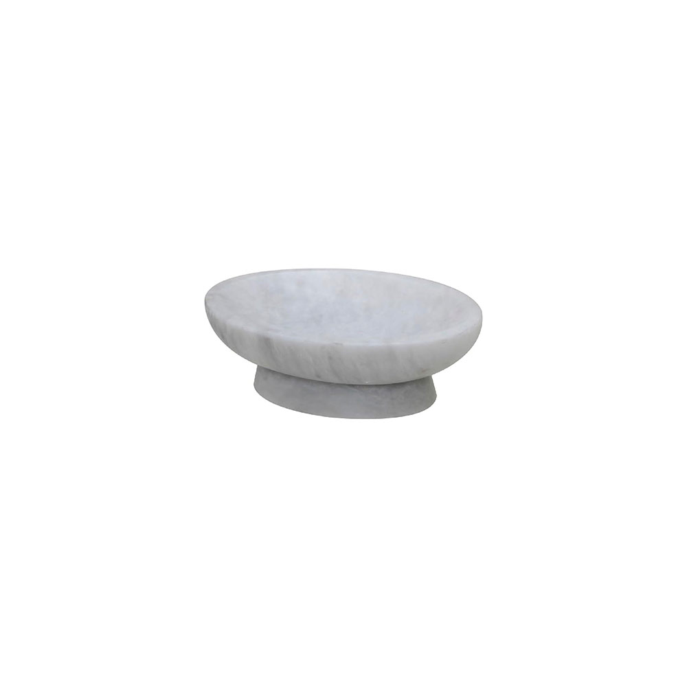 Vinca Pearl White Soap Dish