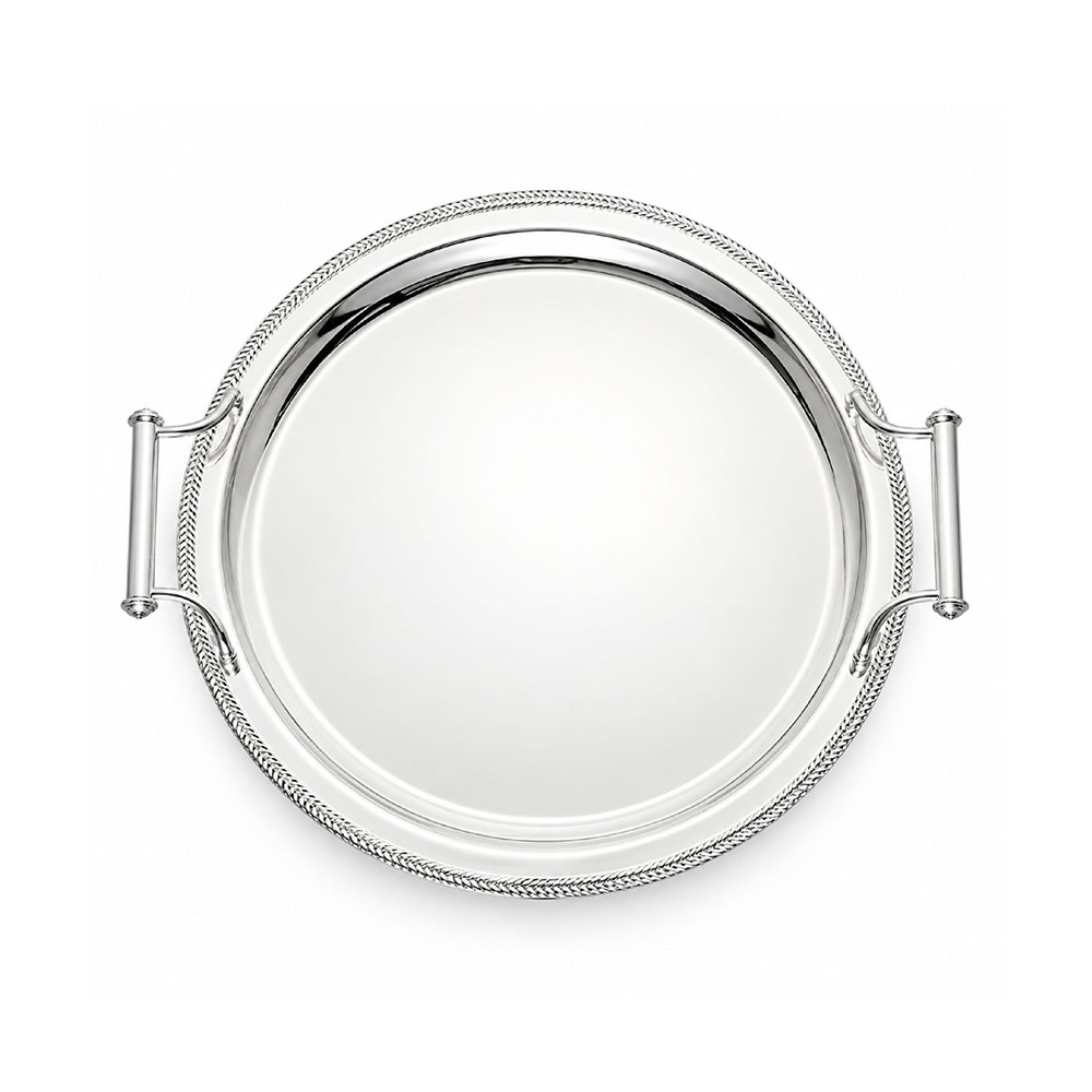 Round Silverplate Tray R&B