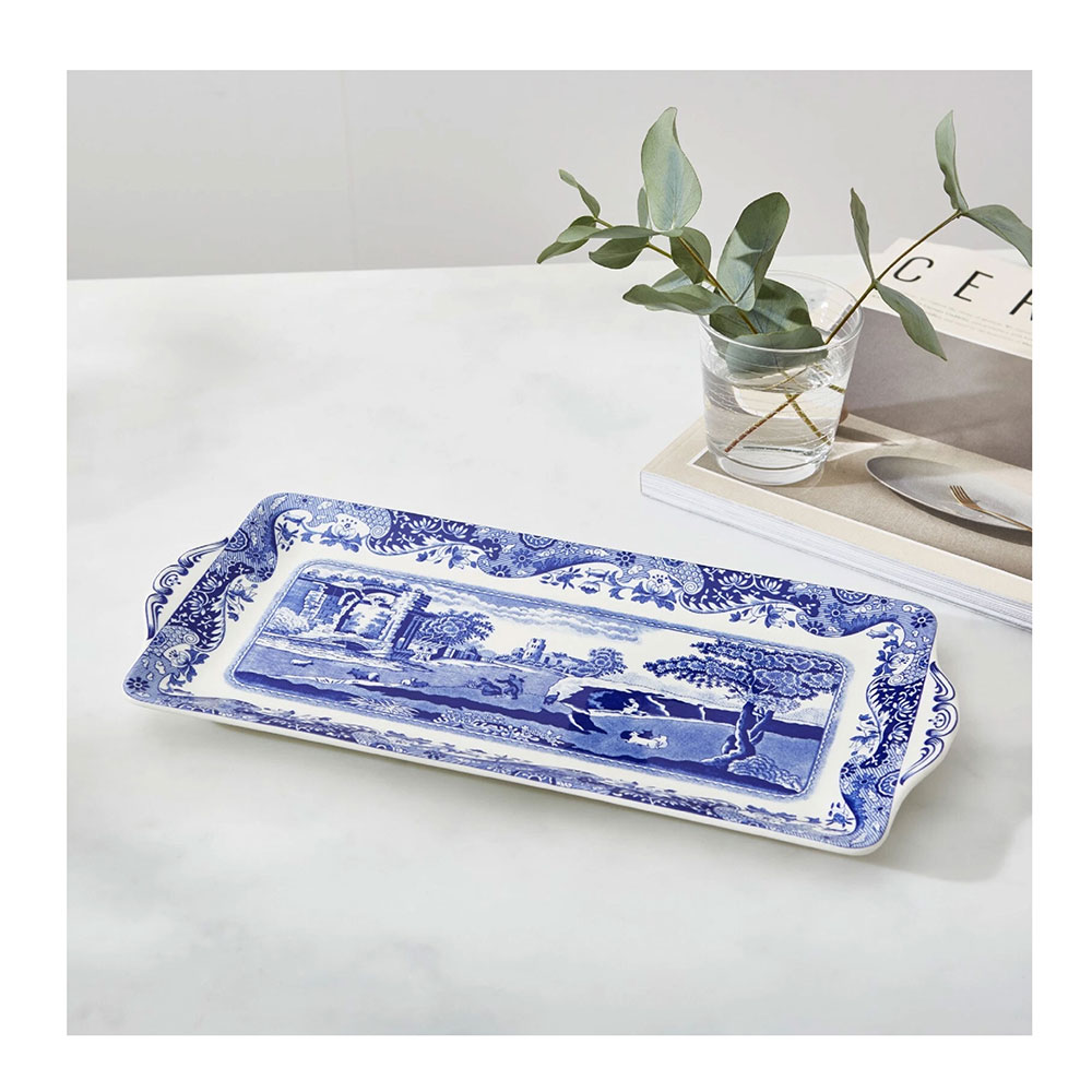 Sandwich Tray 13" Blue Italian - Imagen 3