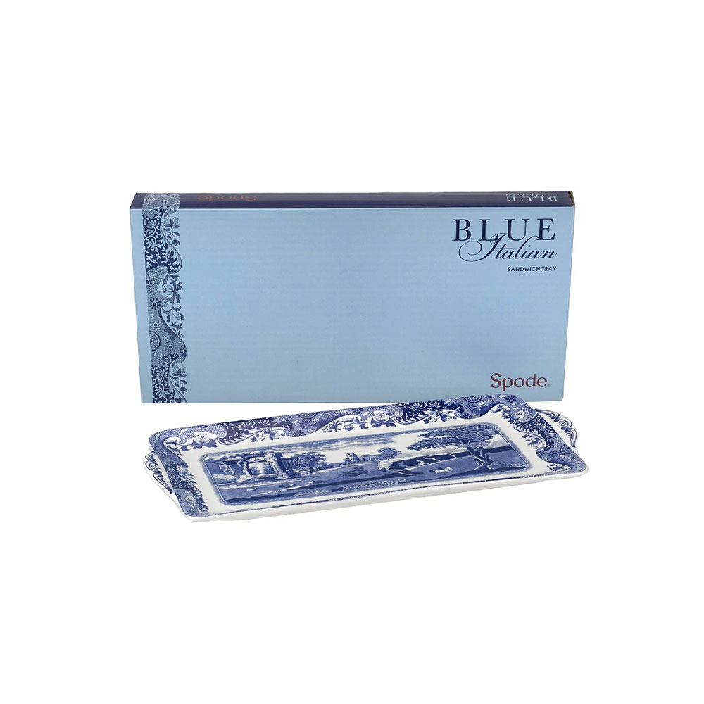 Sandwich Tray 13" Blue Italian - Imagen 2