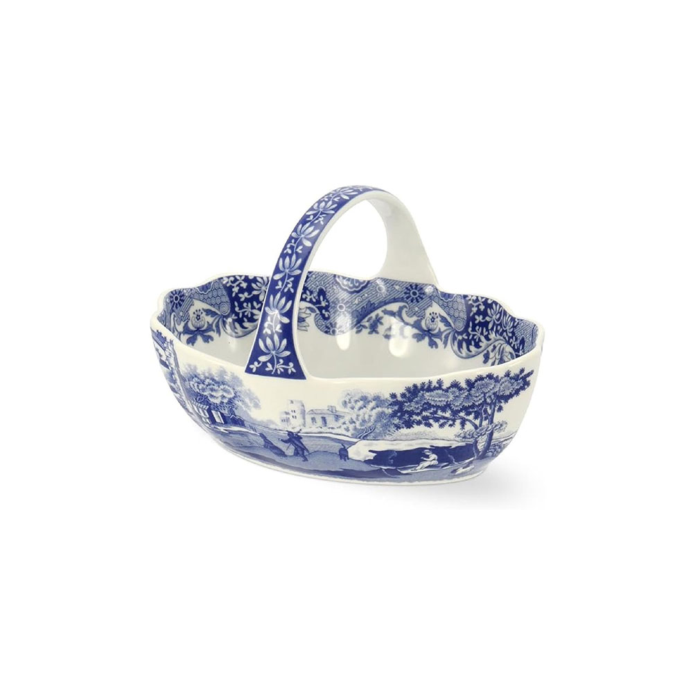 Handled Basket 6" Blue Italian