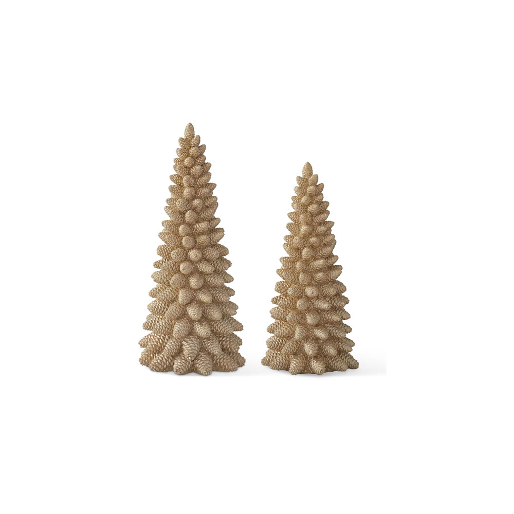 Resin Gold Glittered Pinecone
