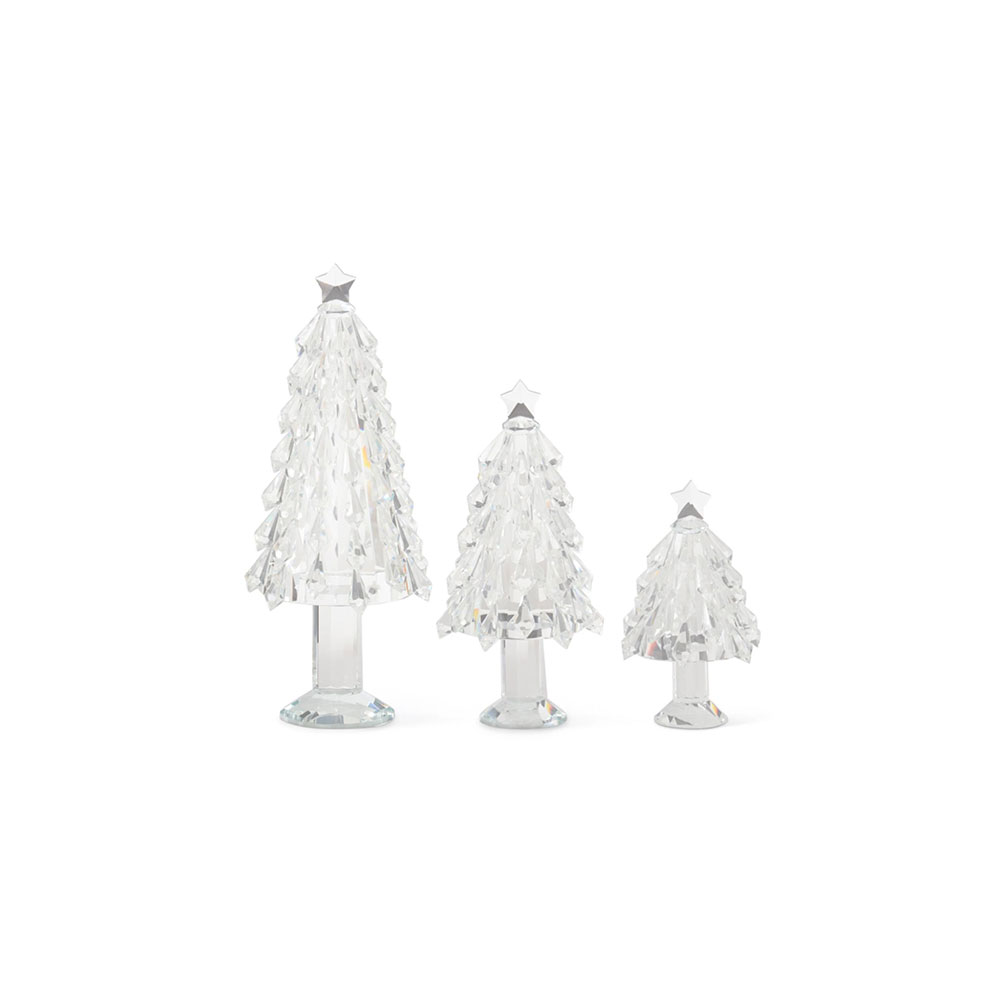 Crystal Christmas Trees w/Star