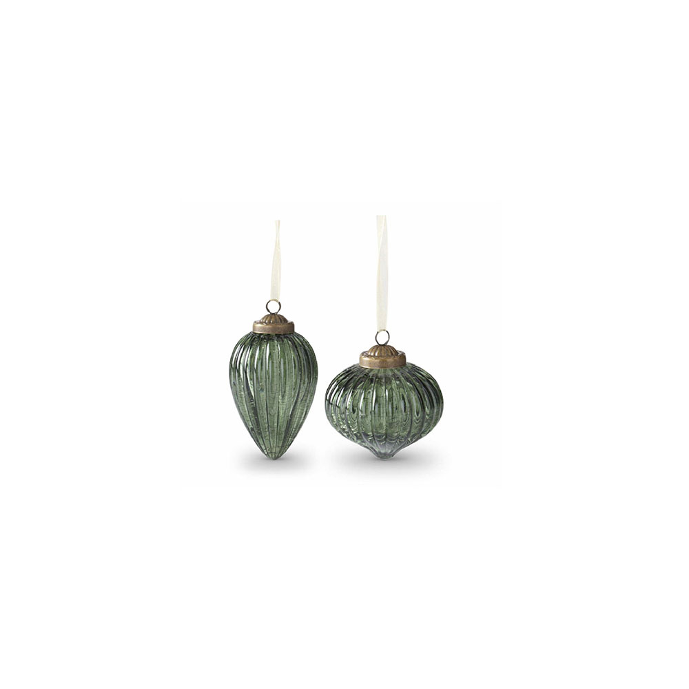 Mirrored Green Crackled Glass