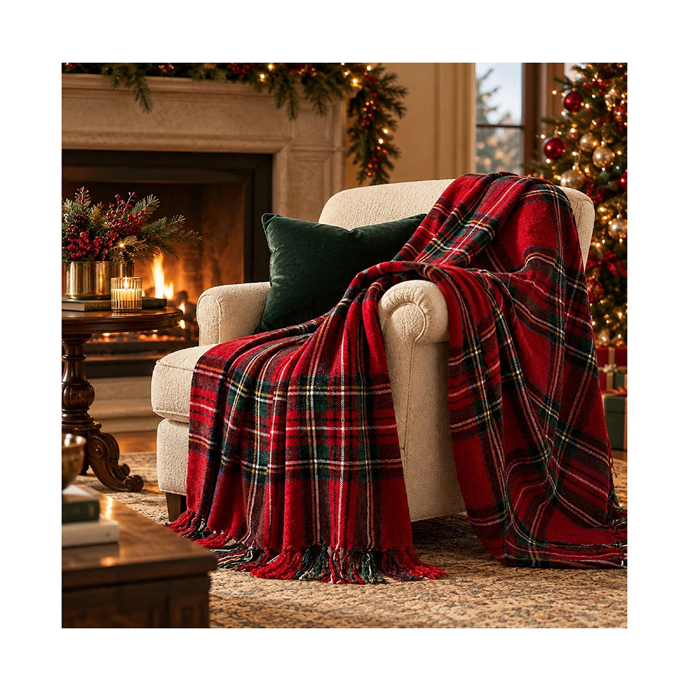 Manta Tartan Rojo - Imagen 2