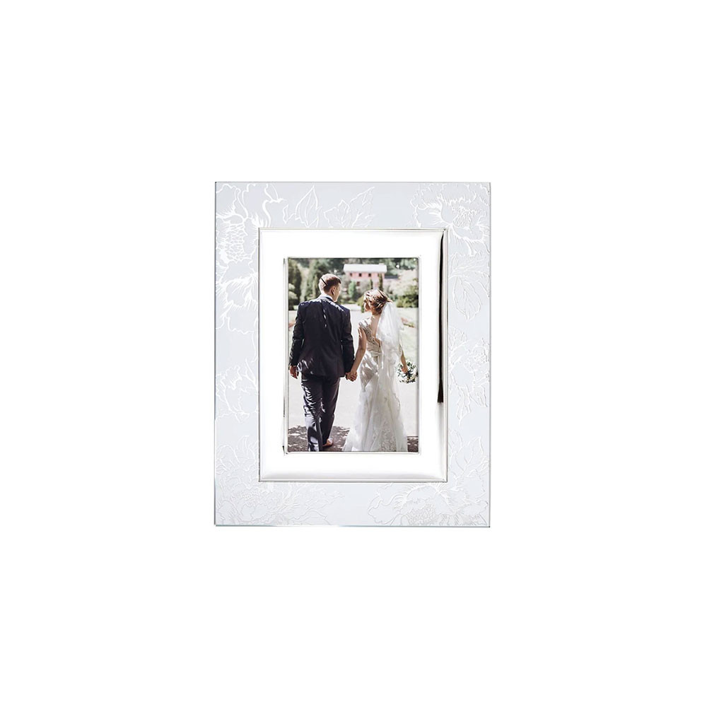 Silver Peony 5x7 Photo Frame